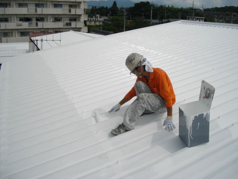 恵那市　某企業屋根塗装工事