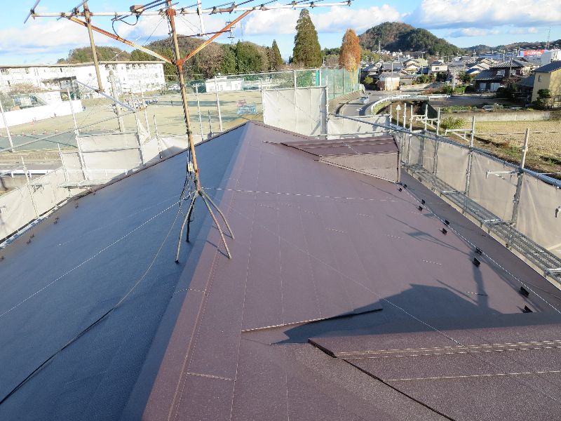 岐阜県関市　アパート　鋼板屋根葺き替え工事