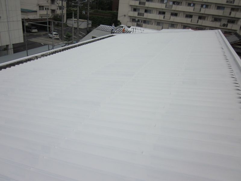 恵那市　某企業屋根塗装工事