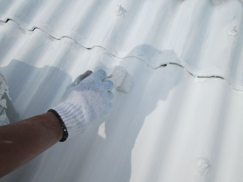 愛知県蒲郡市某工場　スレート屋根　遮熱防水塗装工事