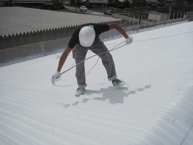 加茂郡某工場　屋根塗装工事