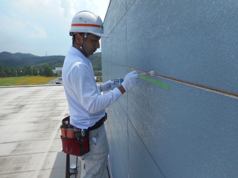 岐阜県美濃市某工場　建屋外壁塗装工事