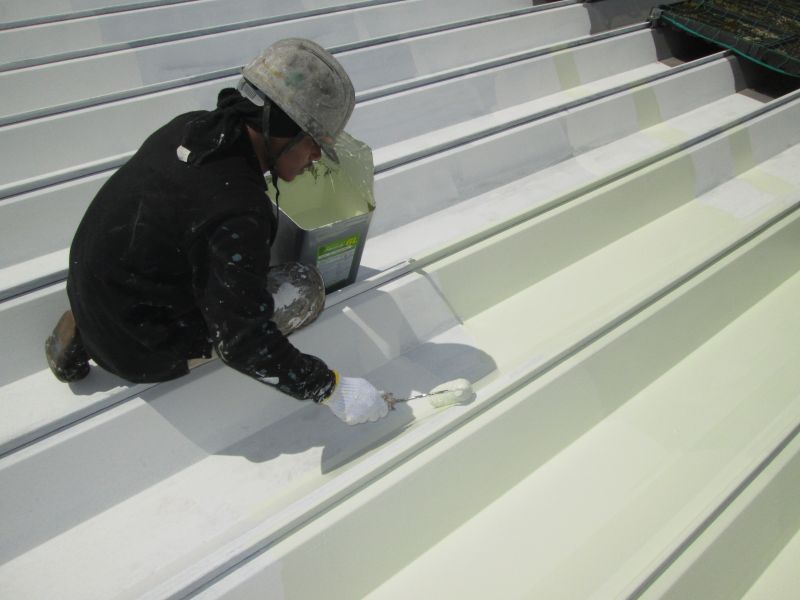 愛知県東浦町某企業　工場屋根塗装工事