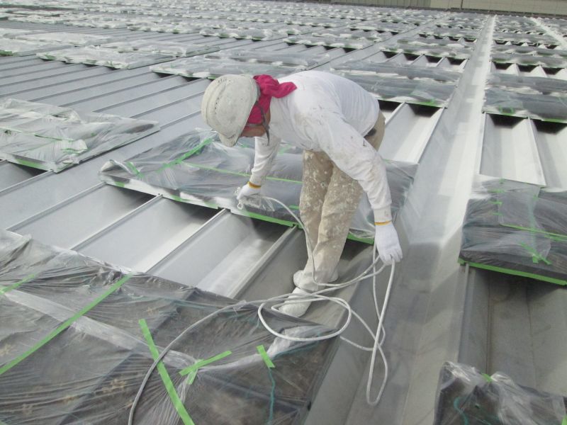 愛知県東浦町某企業　工場屋根塗装工事