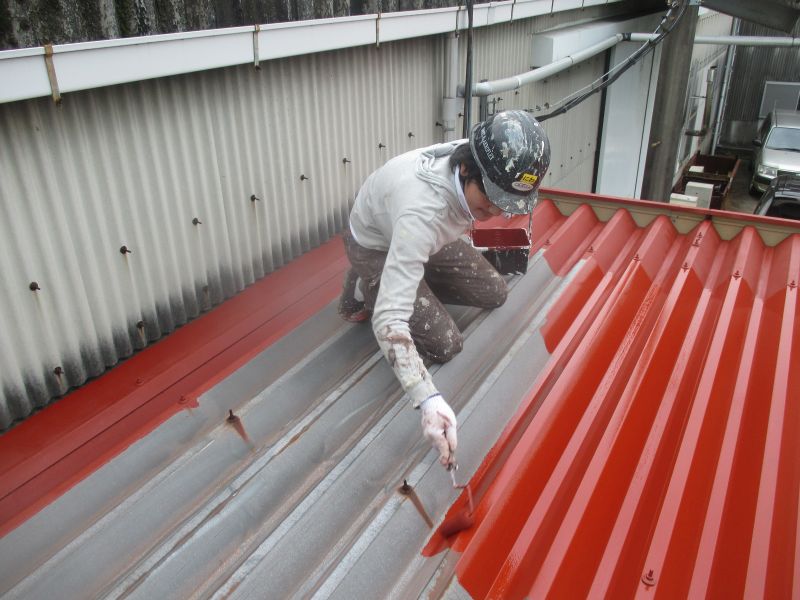 愛知県某工場　雨漏り改善屋根補修及び折半屋根塗装工事