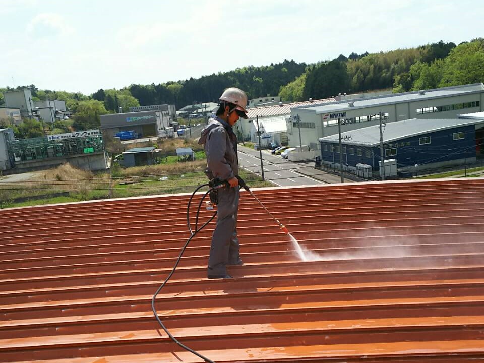 岐阜県関市　某工場屋根遮熱塗装工事