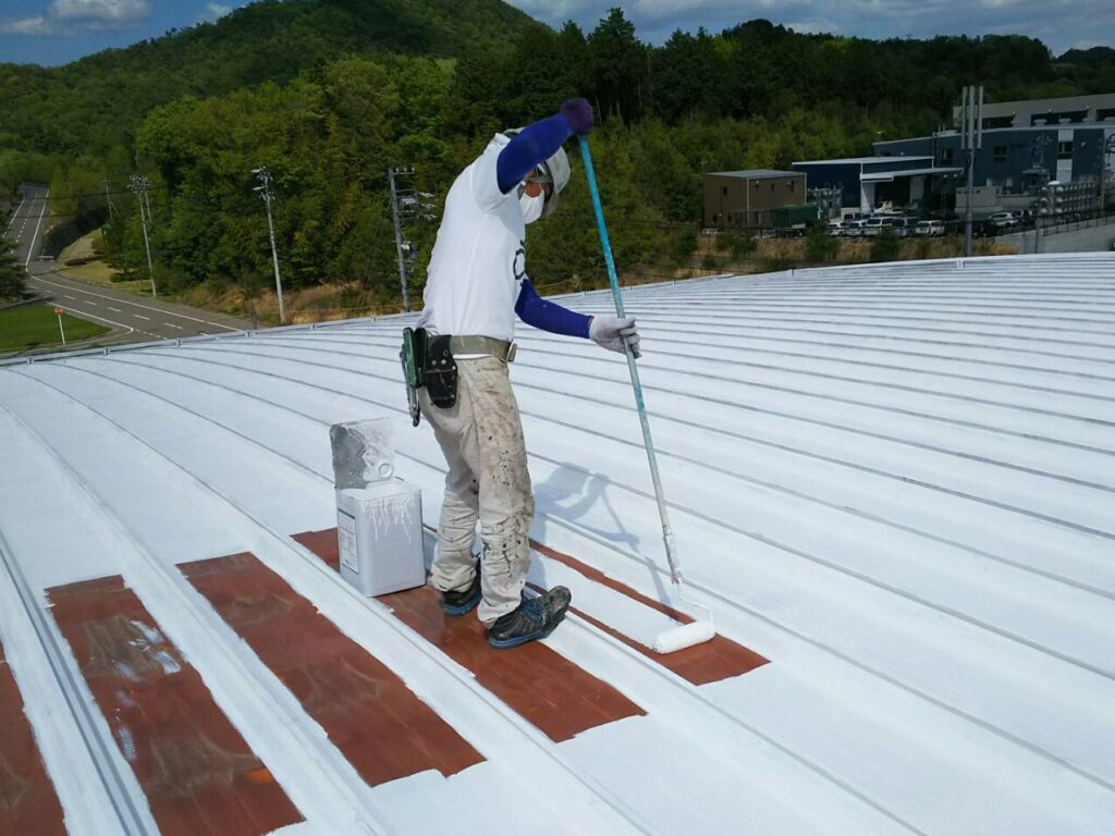 岐阜県関市　某工場屋根遮熱塗装工事