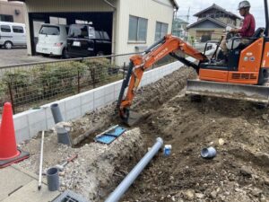 美濃加茂市　デイサービス新築工事　給排水設備配管工事
