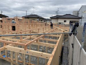 美濃加茂市　デイサービス新築工事　木工事　建前２