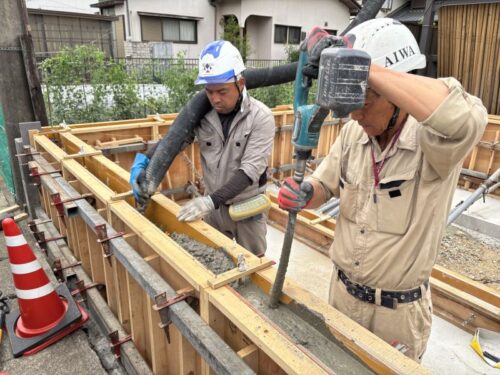 関市　工房・倉庫新築工事　基礎工事