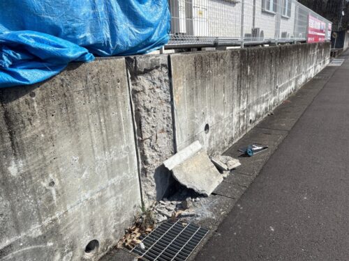 岐阜県関市　福祉施設塀補修