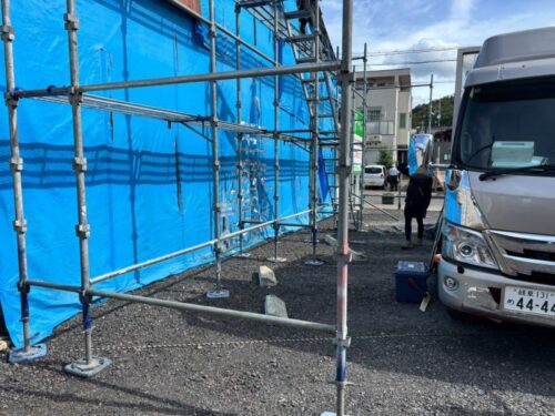 関市　駐車場シート貼替工事